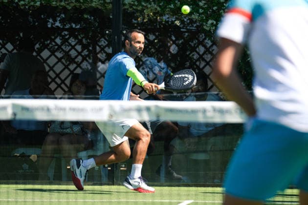 IPA85540522 - Palermo, Italy, June 10, 2026. Country Time Club, first day of the Mediolanum Padel Cup 2026. Pictured: Antonio Terzo and Nahuel Pineda VS Andrea Di Martino and Alessandro Stella.  Copyright: xFedericoxSerra IPAxSportx xx 85540522