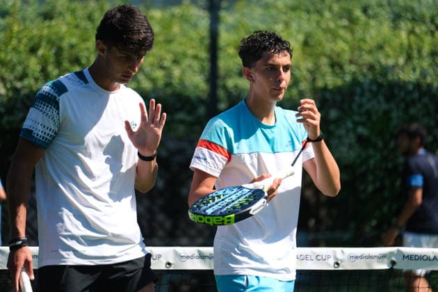 IPA85540526 - Palermo, Italy, June 10, 2026. Country Time Club, first day of the Mediolanum Padel Cup 2026. Pictured: Antonio Terzo and Nahuel Pineda VS Andrea Di Martino and Alessandro Stella.  Copyright: xFedericoxSerra IPAxSportx xx 85540526