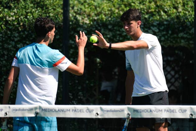 IPA85540532 - Palermo, Italy, June 10, 2026. Country Time Club, first day of the Mediolanum Padel Cup 2026. Pictured: Antonio Terzo and Nahuel Pineda VS Andrea Di Martino and Alessandro Stella.  Copyright: xFedericoxSerra IPAxSportx xx 85540532