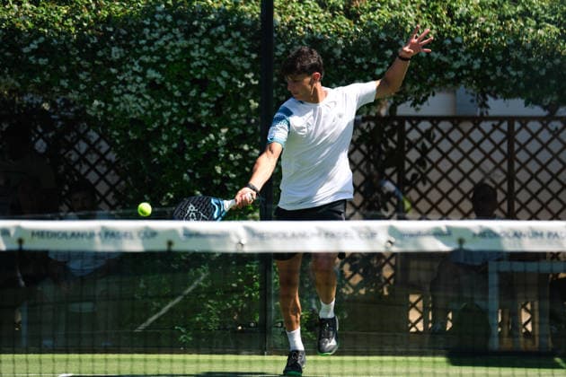 IPA85540616 - Palermo, Italy, June 10, 2026. Country Time Club, first day of the Mediolanum Padel Cup 2026. Pictured: Antonio Terzo and Nahuel Pineda VS Andrea Di Martino and Alessandro Stella.  Copyright: xFedericoxSerra IPAxSportx xx 85540616