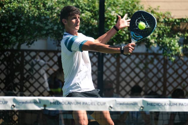 IPA85540618 - Palermo, Italy, June 10, 2026. Country Time Club, first day of the Mediolanum Padel Cup 2026. Pictured: Antonio Terzo and Nahuel Pineda VS Andrea Di Martino and Alessandro Stella.  Copyright: xFedericoxSerra IPAxSportx xx 85540618