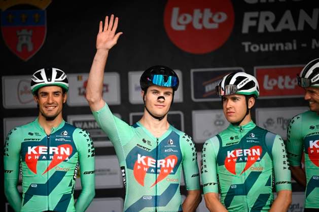 Circuit Franco Belge 2026 Cycling Race MONT-DE-L ENCLUS, BELGIUM - JUNE 10 : Romeo Sergio (ESP) of Equipo Kern Pharma during the 85th edition of Circuit Franco Belge an UCI ProSeries 1.Pro one day cycling road race for Men Elite of 195.6 km with start in Tournai and finish in Mont-de-L enclus on June 10, 2026 in Mont-de-L enclus, Belgium, 10 06 2026 ( Motordriver Stephan Boone - Mont-de-L enclus Belgium  Copyright: xTomasxSiskx