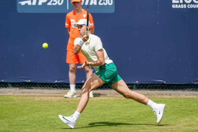 2026-06-10 - Libema Open 2026 ROSMALEN, NETHERLANDS - JUNE 10: Thijs Boogaard of The Netherlands during the Libema Open 2026 at the Autotron on June 10, 2026 in Rosmalen, Netherlands Rosmalen Autotron Netherlands Content not available for redistribution in The Netherlands directly or indirectly through any third parties. Copyright: xAndrexWeeningx