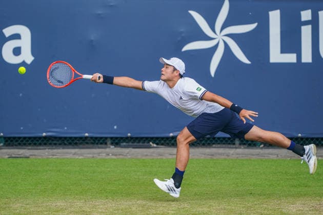 2026-06-10 - Libema Open 2026 ROSMALEN, NETHERLANDS - JUNE 10: Yibing Wu of China during the Libema Open 2026 at the Autotron on June 10, 2026 in Rosmalen, Netherlands Rosmalen Autotron Netherlands Content not available for redistribution in The Netherlands directly or indirectly through any third parties. Copyright: xAndrexWeeningx