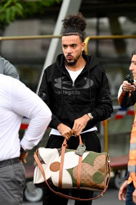 FOOTBALL : Depart de L Equipe de France pour rejoindre les Etats Unis pour participer Ã la coupe du monde de la FIFA - 10 06 2026 Malo Gusto - L Equipe de France de football s envole du Bourget pour rejoindre Boston aux Etats Unis pour participer Ã la coupe du monde de la FIFA (du 11 juin au 19 juillet, aux Etats-Unis, au Canada et au Mexique), le 10 juin 2026. The French national football team is flying from Le Bourget to Boston in the United States to participate in the FIFA World Cup, WM, Weltmeisterschaft, Fussball (from June 11 to July 19, in the United States, Canada and Mexico), on June 10, 2026. Le BourgetFrance  Copyright: xPierrexPerusseaux xBestimagex