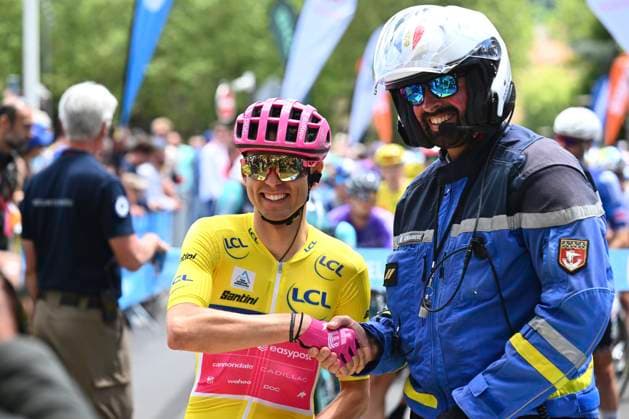 Tour Auvergne - Rhone-Alpes 2026 Stage 4 MONTROND-LES-BAINS, FRANCE - JUNE 10 : Baudin Alex (FRA) of EF Education - Easypost during stage 4 of the 78th edition of Tour Auvergne - Rhone-Alpes an UCI World Tour 2.UWT cycling road race stage for Men Elite of 167.4 km with start in Le Puy-en-Velay and finish in Montrond-les-Bains on June 10, 2026 in Montrond-les-Bains, France, 10 06 2026 ( Motordriver Guy De Vuyst - Montrond-les-Bains France  Copyright: xVincentxKalutx