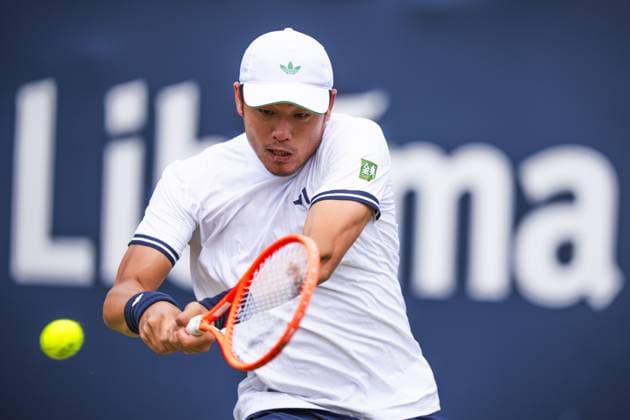 DEN BOSCH - Yibing WU during the ATP, Tennis Herren singles match against Thijs BOOGAARD at the LibÃ ma Open 2026. The combined ATP WTA, Tennis Damen tournament is being held on the event grounds of the former Autotron car theme park. FREEK VAN DEN BERGH ANP xVIxANPxSportx xxANPxIVx 560640028 originalFilename: 560640028.jpg