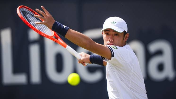 DEN BOSCH - Yibing WU during the ATP, Tennis Herren singles match against Thijs BOOGAARD at the LibÃ ma Open 2026. The combined ATP WTA, Tennis Damen tournament is being held on the event grounds of the former Autotron car theme park. FREEK VAN DEN BERGH ANP xVIxANPxSportx xxANPxIVx 560640037 originalFilename: 560640037.jpg