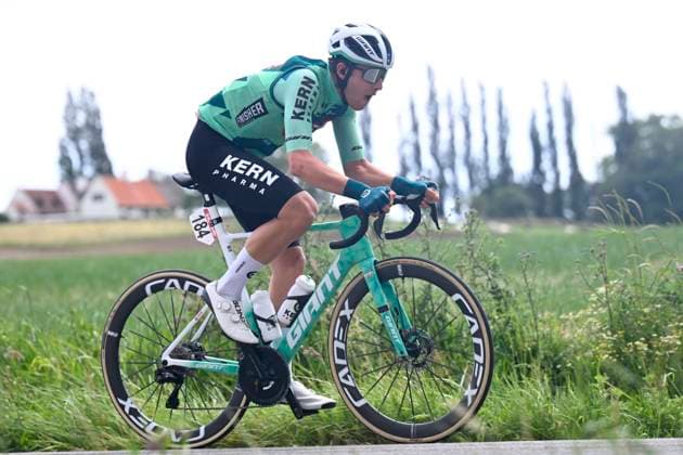 Circuit Franco Belge 2026 Cycling Race MONT-DE-L ENCLUS, BELGIUM - JUNE 10 : Gomez Iker (ESP) of Equipo Kern Pharma during the 85th edition of Circuit Franco Belge an UCI ProSeries 1.Pro one day cycling road race for Men Elite of 195.6 km with start in Tournai and finish in Mont-de-L enclus on June 10, 2026 in Mont-de-L enclus, Belgium, 10 06 2026 ( Motordriver Stephan Boone - Mont-de-L enclus Belgium  Copyright: xTomasxSiskx