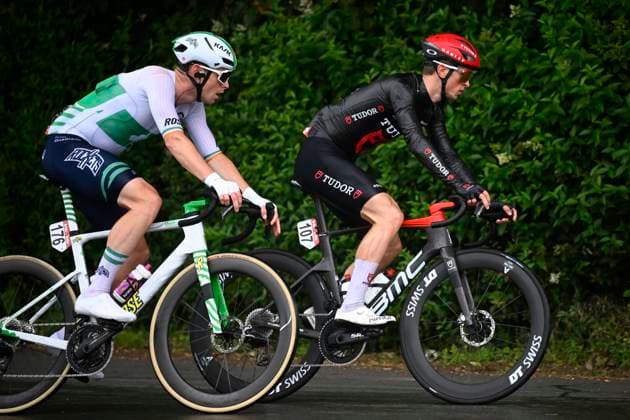 Circuit Franco Belge 2026 Cycling Race MONT-DE-L ENCLUS, BELGIUM - JUNE 10 : Pluimers Rick (NED) of Tudor Pro Cycling Team, Townsend Rory (IRL) of Unibet Rose Rockets during the 85th edition of Circuit Franco Belge an UCI ProSeries 1.Pro one day cycling road race for Men Elite of 195.6 km with start in Tournai and finish in Mont-de-L enclus on June 10, 2026 in Mont-de-L enclus, Belgium, 10 06 2026 ( Motordriver Stephan Boone - Mont-de-L enclus Belgium  Copyright: xTomasxSiskx
