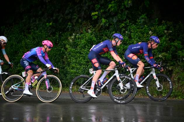 Circuit Franco Belge 2026 Cycling Race MONT-DE-L ENCLUS, BELGIUM - JUNE 10 : Molenaar Ko (NED) of Team Picnic PostNL, Venturini Clement (FRA) of Unibet Rose Rockets during the 85th edition of Circuit Franco Belge an UCI ProSeries 1.Pro one day cycling road race for Men Elite of 195.6 km with start in Tournai and finish in Mont-de-L enclus on June 10, 2026 in Mont-de-L enclus, Belgium, 10 06 2026 ( Motordriver Stephan Boone - Mont-de-L enclus Belgium  Copyright: xTomasxSiskx