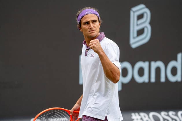 Mattia Bellucci, cheering, joy, emotions, gesture, Mattia Bellucci vs Yannick Hanfmann, Tennis, ATP Tournament, Boss Open, Center Court, Round of 16, 10 06 2026, Mattia Bellucci vs Yannick Hanfmann, Tennis, ATP Tournament, Boss Open, Center Court, Round of 16, 10 06 2026, Stuttgart Copyright: xEibner-Pressefoto EdwardxCheungx EP_ECG