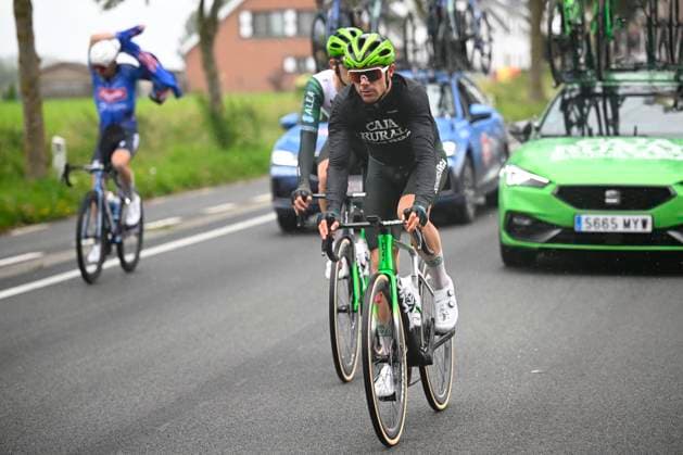 Circuit Franco Belge 2026 Cycling Race MONT-DE-L ENCLUS, BELGIUM - JUNE 10 : rider of team Caja Rural - Seguros RGA during the 85th edition of Circuit Franco Belge an UCI ProSeries 1.Pro one day cycling road race for Men Elite of 195.6 km with start in Tournai and finish in Mont-de-L enclus on June 10, 2026 in Mont-de-L enclus, Belgium, 10 06 2026 ( Motordriver Stephan Boone - Mont-de-L enclus Belgium  Copyright: xTomasxSiskx