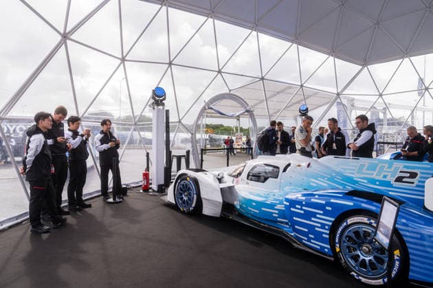 24 HEURES DU MANS 2026 - FREE PRACTICE AND QUALIFIYING SESSION Toyota TR LH2 Hydrogen during the Free Practice and Qualifying session of the 24 Hours of Le Mans 2026, 3rd round of the 2026 FIA World Endurance Championship, from June 10 to 11, 2026 on the Circuit des 24 Heures du Mans in Le Mans, France - Le MansFrance  Copyright: xGermainxDurandx