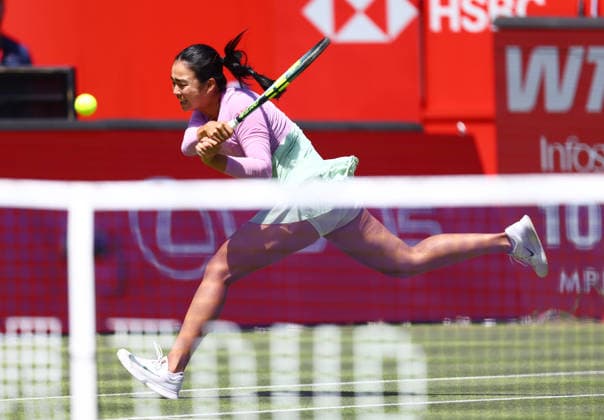 2026 HSBC Tennis Championships, Queens Club, London, UK - 10 06 2026 Alexandra Eala (PHI) in action during her second round match against Iva Jovic (USA) in the HSBC 2026 Championships at Queens Club in London London Queens Club London GBR Copyright: xMarkxGreenwoodx