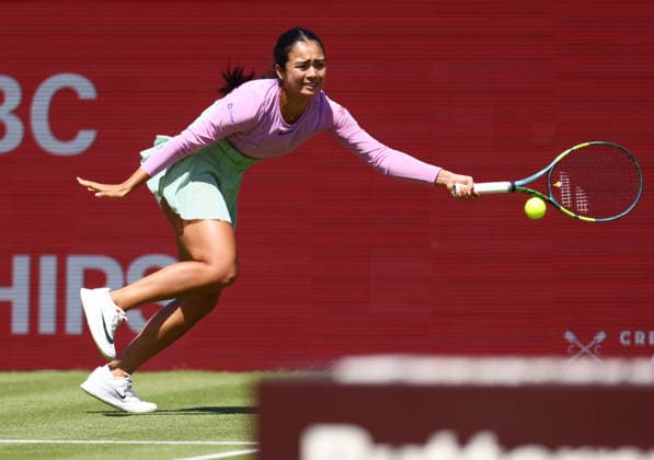 2026 HSBC Tennis Championships, Queens Club, London, UK - 10 06 2026 Alexandra Eala (PHI) in action during her second round match against Iva Jovic (USA) in the HSBC 2026 Championships at Queens Club in London London Queens Club London GBR Copyright: xMarkxGreenwoodx