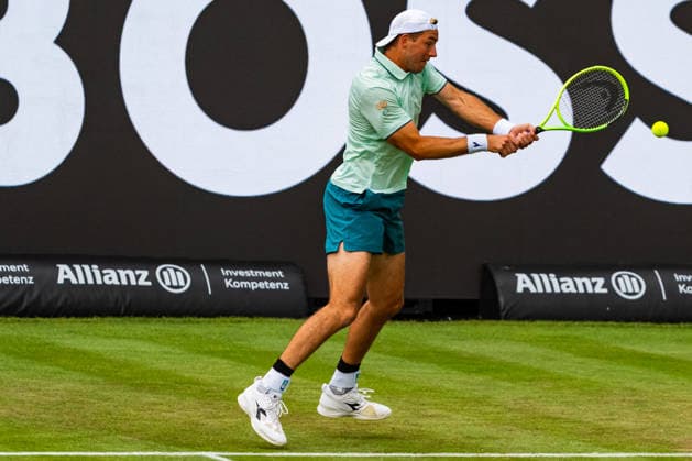 Stuttgart, GERMANY - June 10: Jan-Lennard Struff (GER) during the Singles Match between Jan-Lennard Struff (GER) vs. Alexander Bublik (KAZ) at BOSS OPEN 2026, Tennisanlage Weissenhof on June 10, 2026 in Stuttgart, Germany. Baden-Württemberg Germany Copyright: xTimoxSteinx
