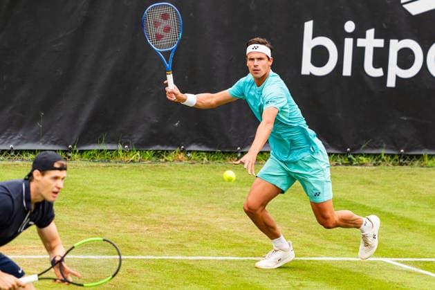 Stuttgart, GERMANY - June 10: Daniel Altmaier (GER) and Hendrik Jebens (GER) during the Doubles Match between Arthur Reymond (FRA) and Luca Sanchez (FRA) vs. Daniel Altmaier (GER) and Hendrik Jebens (GER) at BOSS OPEN 2026, Tennisanlage Weissenhof on June -10, 2026 in Stuttgart, Germany. Baden-Württemberg Germany Copyright: xTimoxSteinx