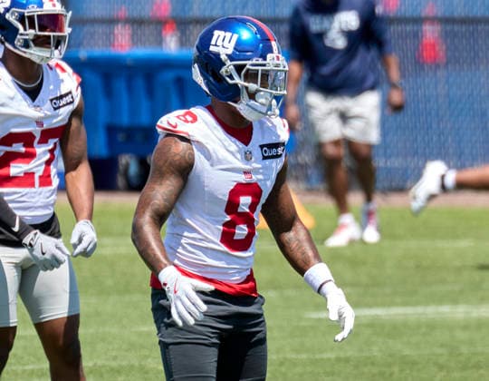 New York Giants safety Jevon Holland (8) during minicamp held at the Quest Diagnostics Training Center in East Rutherford, New Jersey. CSM East Rutherford United States - ZUMAc04_ 20260610_zma_c04_006 Copyright: xDuncanxWilliamsx