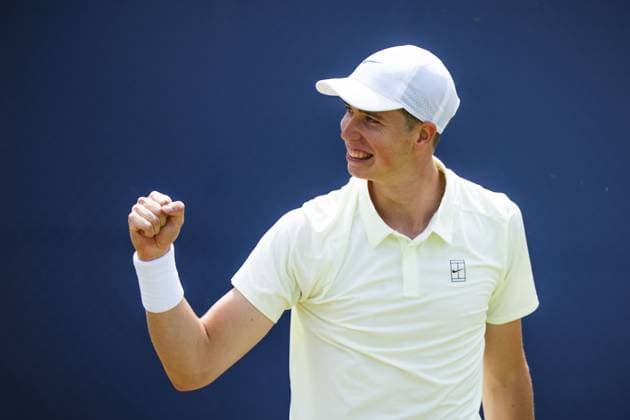 DEN BOSCH - Thijs BOOGAARD after his victory over Yibing WU at the LibÃ ma Open 2026. The combined ATP, Tennis Herren WTA, Tennis Damen tournament is being held on the event grounds of the former Autotron car theme park. FREEK VAN DEN BERGH ANP xVIxANPxSportx xxANPxIVx 560648561 originalFilename: 560648561.jpg