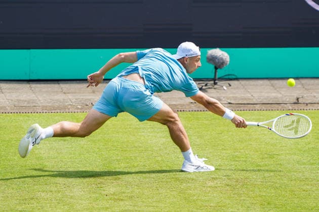 2026-06-10 - Libema Open 2026 ROSMALEN, NETHERLANDS - JUNE 10: Tallon Griekspoor of The Netherlands during the Libema Open 2026 at the Autotron on June 10, 2026 in Rosmalen, Netherlands Rosmalen Autotron Netherlands Content not available for redistribution in The Netherlands directly or indirectly through any third parties. Copyright: xAndrexWeeningx