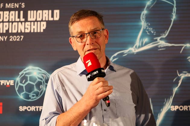 Alfred Gislason national coach, DHB, Germany at the Handball Talk before the draw, GER, Draw for the IHF Mens Handball World Championship 2027, 10 06 2026, GER, Draw for the IHF Mens Handball World Championship 2027, 10 06 2026 Munich Copyright: xEibner-Pressefoto JennixMaulx EP_JML