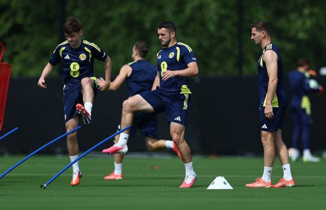 John McGinn of Scotland Scotland Training Session and press conference, PK, Pressekonferenz 2026 FIFA World Cup, WM, Weltmeisterschaft, Fussball Football, Atrium Health Performance Park, Charlotte, USA - 10 Jun 2026Charlotte Atrium Health Performance Park United States of America EDITORIAL USE ONLY No use with unauthorised audio, video, data, fixture lists, club league logos or live services. Online in-match use limited to 120 images, no video emulation. No use in betting, games or single club league player publications.  Copyright: xMichaelxZemanek Shutterstockx 16919987d