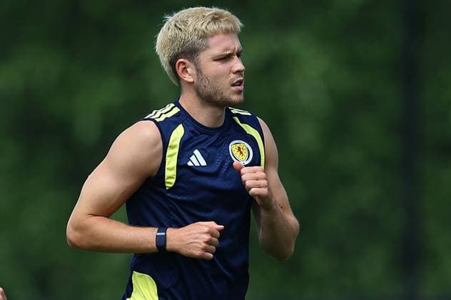 George Hirst of Scotland Scotland Training Session and press conference, PK, Pressekonferenz 2026 FIFA World Cup, WM, Weltmeisterschaft, Fussball Football, Atrium Health Performance Park, Charlotte, USA - 10 Jun 2026Charlotte Atrium Health Performance Park United States of America EDITORIAL USE ONLY No use with unauthorised audio, video, data, fixture lists, club league logos or live services. Online in-match use limited to 120 images, no video emulation. No use in betting, games or single club league player publications.  Copyright: xMichaelxZemanek Shutterstockx 16919987ad