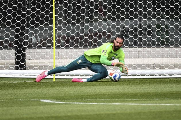 Goalkeeper Alisson Becker during an open training session in preparation for their opening World Cup match against Morocco at Columbia Park Training Facility on June 10, 2026 in Morristown, NJ, United States.  Copyright: xRebekahxWynkoopx xSPPx Sportspressphoto_SPR164676