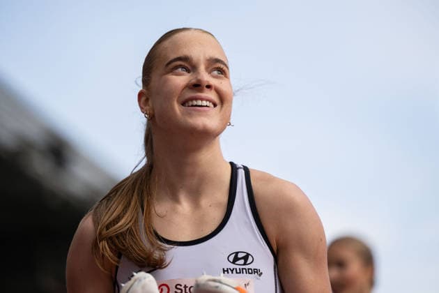 260610 Maren Bakke Amundsen of Norway after competing in women™s 200 meter national final during the Diamond League athletics competition Bislett Games on June 10, 2026 in Oslo Photo Marius Simensen BILDBYRAN COP 238 MM0071 bbeng friidrett friidrott athletics diamond league bislett games 2026 bislett games norge norway  Copyright: MARIUSxSIMENSEN BB260610BB344
