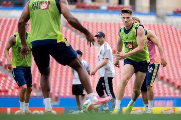 260610 Viktor Gyökeres of the Swedish national football team at a training session during day 1 of the FIFA World Cup 2026 on June 10, 2026 in Dallas Photo Petter Arvidson BILDBYRAN kod PA PA1227 fotboll football soccer fotball vm fotbolls vm fotball vm fotbolls vm 2026 fifa world cup 2026 träning practice training sverige sweden sverige a day 1 bbeng  Copyright: PETTERxARVIDSON BB260610PA011