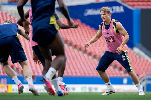 260610 Carl Starfelt of the Swedish national football team at a training session during day 1 of the FIFA World Cup 2026 on June 10, 2026 in Dallas Photo Petter Arvidson BILDBYRAN kod PA PA1227 fotboll football soccer fotball vm fotbolls vm fotball vm fotbolls vm 2026 fifa world cup 2026 träning practice training sverige sweden sverige a day 1 bbeng  Copyright: PETTERxARVIDSON BB260610PA012