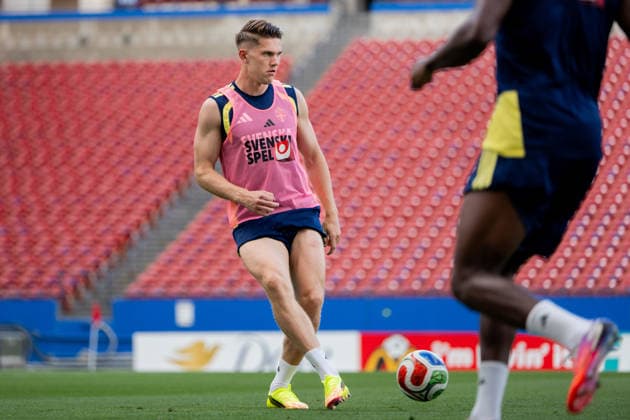 260610 Viktor Gyökeres of the Swedish national football team at a training session during day 1 of the FIFA World Cup 2026 on June 10, 2026 in Dallas Photo Petter Arvidson BILDBYRAN kod PA PA1227 fotboll football soccer fotball vm fotbolls vm fotball vm fotbolls vm 2026 fifa world cup 2026 träning practice training sverige sweden sverige a day 1 bbeng  Copyright: PETTERxARVIDSON BB260610PA014