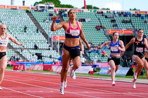 Athletics Bislett Games 2026 Oslo 20260610 Miranda Lauvstad in second place in the womens 200m national event during the Bislett Games at Bislett Stadium in Oslo Photo Heiko Junge NTB Oslo Norway EDITORIAL USE ONLY RESTRICTED USE FOR BETTING COMPANIES  Copyright: xHeikoxJungex xNTBx