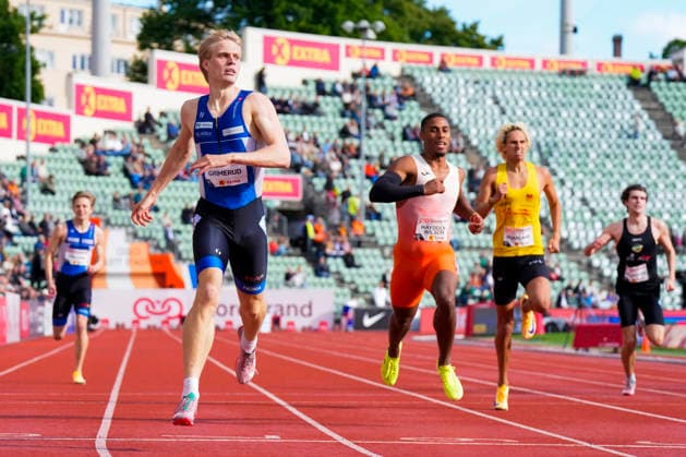 Athletics Bislett Games 2026 Oslo 20260610 Andreas Grimerud won the mens 400m national event over Alex Haydock Wilson from Great Britain during the Bislett Games at Bislett Stadium in Oslo Photo Heiko Junge NTB Oslo Norway EDITORIAL USE ONLY RESTRICTED USE FOR BETTING COMPANIES  Copyright: xHeikoxJungex xNTBx