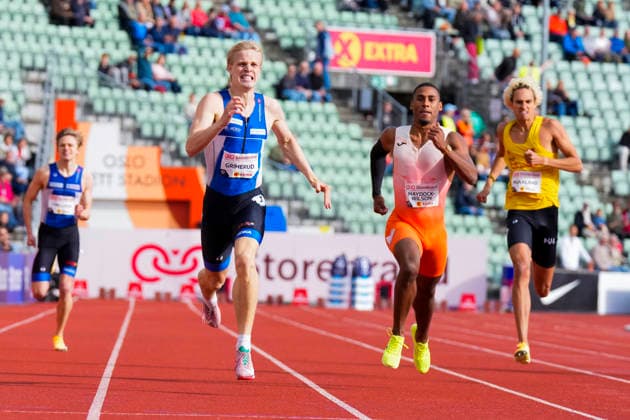 Athletics Bislett Games 2026 Oslo 20260610 Andreas Grimerud won the mens 400m national event over Alex Haydock Wilson from Great Britain during the Bislett Games at Bislett Stadium in Oslo Photo Heiko Junge NTB Oslo Norway EDITORIAL USE ONLY RESTRICTED USE FOR BETTING COMPANIES  Copyright: xHeikoxJungex xNTBx