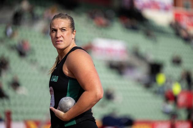 260610 Fanny Roos of Sweden during warm ups ahead of women™s shot put during the Diamond League athletics competition Bislett Games on June 10, 2026 in Oslo Photo Jon Olav Nesvold BILDBYRAN COP 217 MM0071 bbeng friidrett friidrott athletics diamond league bislett games 2026 bislett games norge norway  Copyright: JONxOLAVxNESVOLD BB260610JE003