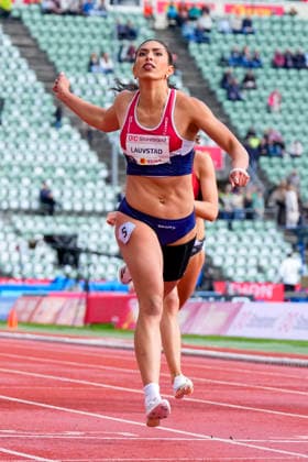 Athletics Bislett Games 2026 Oslo 20260610 Miranda Lauvstad in second place in the womens 200m national event during the Bislett Games at Bislett Stadium in Oslo Photo Heiko Junge NTB Oslo Norway EDITORIAL USE ONLY RESTRICTED USE FOR BETTING COMPANIES  Copyright: xHeikoxJungex xNTBx