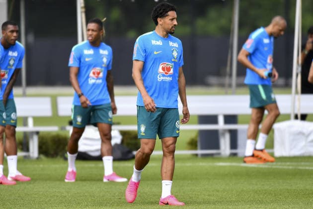 Marquinhos during an open training session in preparation for their opening World Cup match against Morocco at Columbia Park Training Facility on June 10, 2026 in Morristown, NJ, United States.  Copyright: xRebekahxWynkoopx xSPPx Sportspressphoto_SPR164679