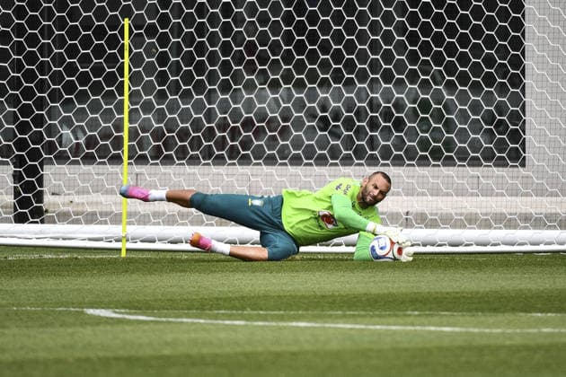 Weverton saves the ball during an open training session in preparation for their opening World Cup match against Morocco at Columbia Park Training Facility on June 10, 2026 in Morristown, NJ, United States.  Copyright: xRebekahxWynkoopx xSPPx Sportspressphoto_SPR164682