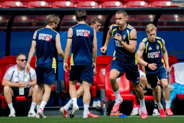 260610 Gustaf Lagerbielke of the Swedish national football team at a training session during day 1 of the FIFA World Cup 2026 on June 10, 2026 in Dallas Photo Petter Arvidson BILDBYRAN kod PA PA1227 fotboll football soccer fotball vm fotbolls vm fotball vm fotbolls vm 2026 fifa world cup 2026 träning practice training sverige sweden sverige a day 1 bbeng  Copyright: PETTERxARVIDSON BB260610PA033