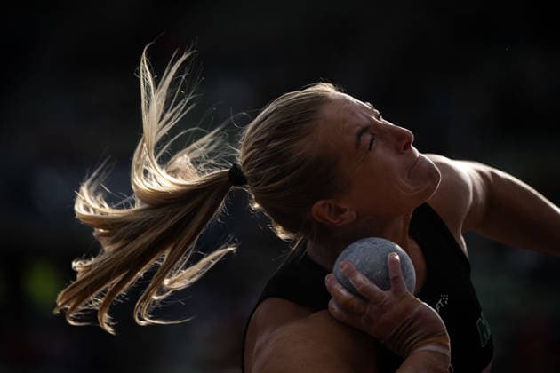 260610 Fanny Roos of Sweden during warm ups ahead of women™s shot put during the Diamond League athletics competition Bislett Games on June 10, 2026 in Oslo Photo Jon Olav Nesvold BILDBYRAN COP 217 MM0071 bbeng friidrett friidrott athletics diamond league bislett games 2026 bislett games norge norway  Copyright: JONxOLAVxNESVOLD BB260610JE005