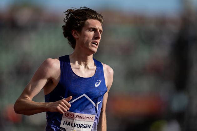 260610 Andreas Fjeld Halvorsen of Norway competes in men™s 1500 meter national final during the Diamond League athletics competition Bislett Games on June 10, 2026 in Oslo Photo Marius Simensen BILDBYRAN COP 238 MM0071 bbeng friidrett friidrott athletics diamond league bislett games 2026 bislett games norge norway  Copyright: MARIUSxSIMENSEN BB260610BB384