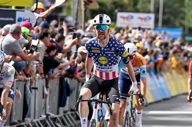 Queen Simmons Wins Tour Auvergne Rhone Alpes Stage 4 Cyclist Queen Simmons of Team LIDL TREK wins the stage 4 of the Tour Auvergne Rhône-Alpes in Montrond les Bains, France, on June 10, 2026. Photo by Julien Reynaud APS-Medias ABACAPRESS.COM Montrond Les Bains France  Copyright: xReynaudxJulien APS-Medias ABACAx
