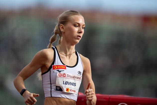 260610 Anne Lovnes of Norway competes in women™s 1500 meter national final during the Diamond League athletics competition Bislett Games on June 10, 2026 in Oslo Photo Marius Simensen BILDBYRAN COP 238 MM0071 bbeng friidrett friidrott athletics diamond league bislett games 2026 bislett games norge norway  Copyright: MARIUSxSIMENSEN BB260610BB398