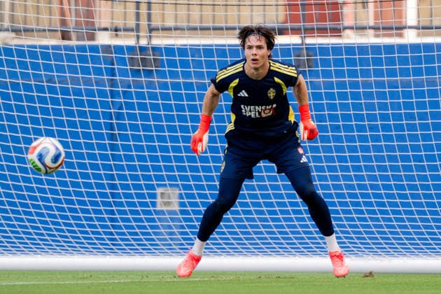 260610 Goalkeeper Jacob Widell Zetterström of the Swedish national football team at a training session during day 1 of the FIFA World Cup 2026 on June 10, 2026 in Dallas Photo Petter Arvidson BILDBYRAN kod PA PA1227 fotboll football soccer fotball vm fotbolls vm fotball vm fotbolls vm 2026 fifa world cup 2026 träning practice training sverige sweden sverige a day 1 bbeng  Copyright: PETTERxARVIDSON BB260610PA078
