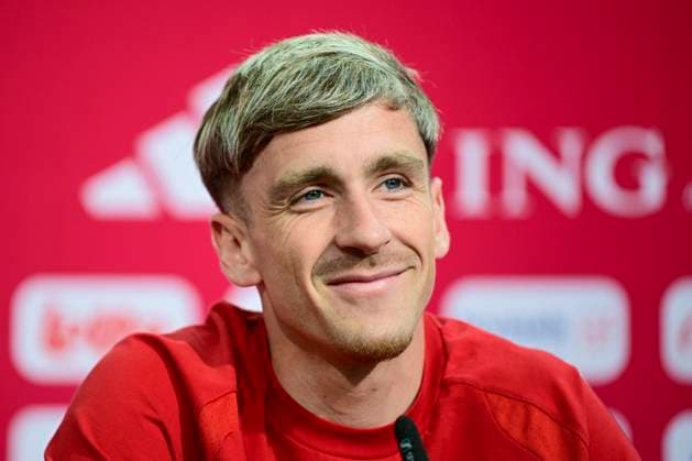 Belgian national football team - FIFA World Cup, WM, Weltmeisterschaft, Fussball 2026 - media activities 10 06 2026 RENTON, UNITED STATES OF AMERICA - JUNE 10 : Saelemaekers Alexis midfielder of Belgium pictured during a press conference, PK, Pressekonferenz at the training grounds of the Belgian national football team during the FIFA World Cup 2026 on June 10, 2026 in Renton, United States of America, 10 06 2026 Renton United States of America  Copyright: xJanxDexMeuleneirx