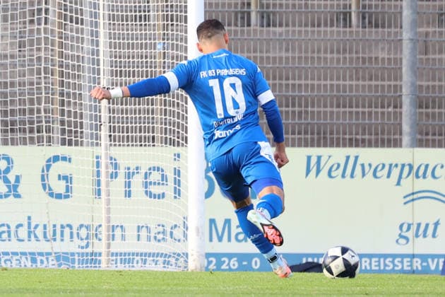 10 06 2026, xrekx, Soccer Relegation Regionalliga Suedwest , FK Pirmasens VfR Mannheim v l Luka Dimitrijevic FK Pirmasens missed penalty DFL DFB REGULATIONS PROHIBIT ANY USE OF PHOTOGRAPHS as IMAGE SEQUENCES and or QUASI VIDEO Pirmasens
