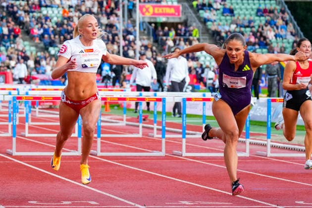 Athletics Bislett Games 2026 Oslo 20260610 Lovise Skarbovik Andresen and Elea Jorstad Bock in the womens 100m hurdles national event during the Bislett Games at Bislett Stadium in Oslo Photo Heiko Junge NTB Oslo Norway EDITORIAL USE ONLY RESTRICTED USE FOR BETTING COMPANIES  Copyright: xHeikoxJungex xNTBx