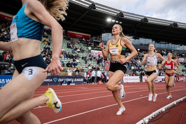 260610 Josefin Heier of Norway competes in women™s 800 meter national during the Diamond League athletics competition Bislett Games on June 10, 2026 in Oslo Photo Jon Olav Nesvold BILDBYRAN COP 217 MM0071 bbeng friidrett friidrott athletics diamond league bislett games 2026 bislett games norge norway  Copyright: JONxOLAVxNESVOLD BB260610JE017